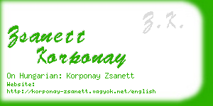 zsanett korponay business card